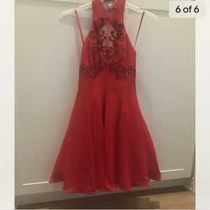 Roufogali size 8  Vintage red Mini cocktail dress